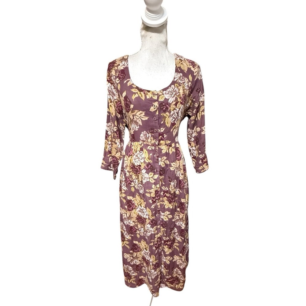 April Cornell Elizabeth's Garden Floral Cotton Dress  L